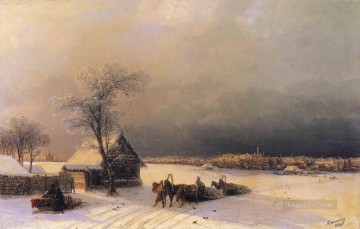 moscow in winter from the sparrow hills Ivan Aivazovsky Oil Paintings